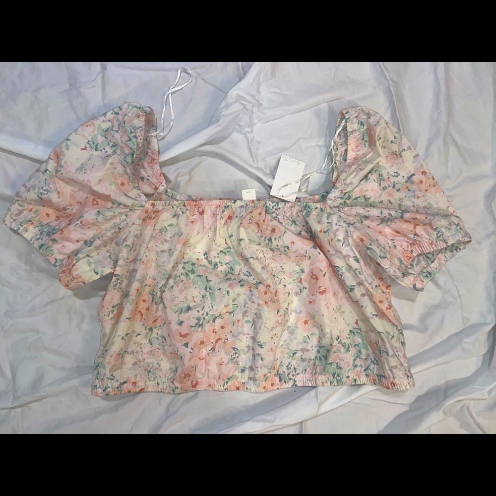 H&M milkmaid crop top